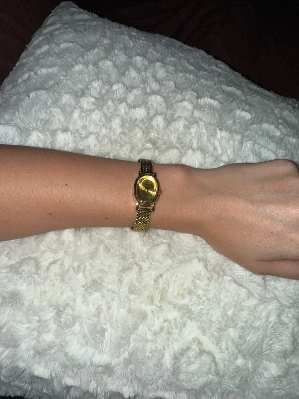 Gold Ladies Mesh Bracelet Watch - Elegant Women's Accessory